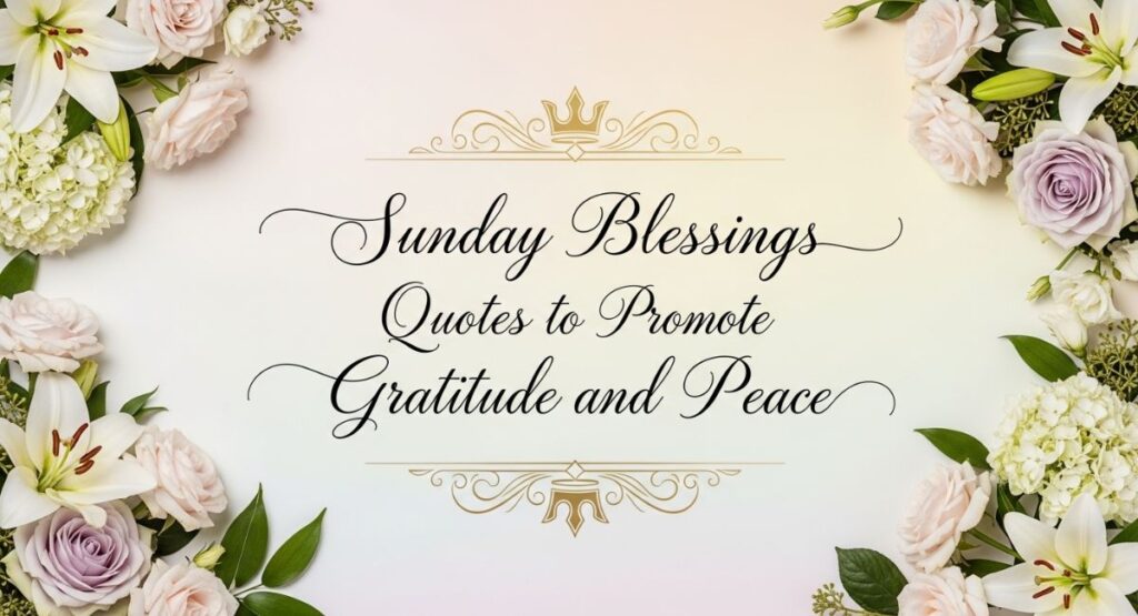 Sunday Blessings Quotes to Promote Gratitude and Peace