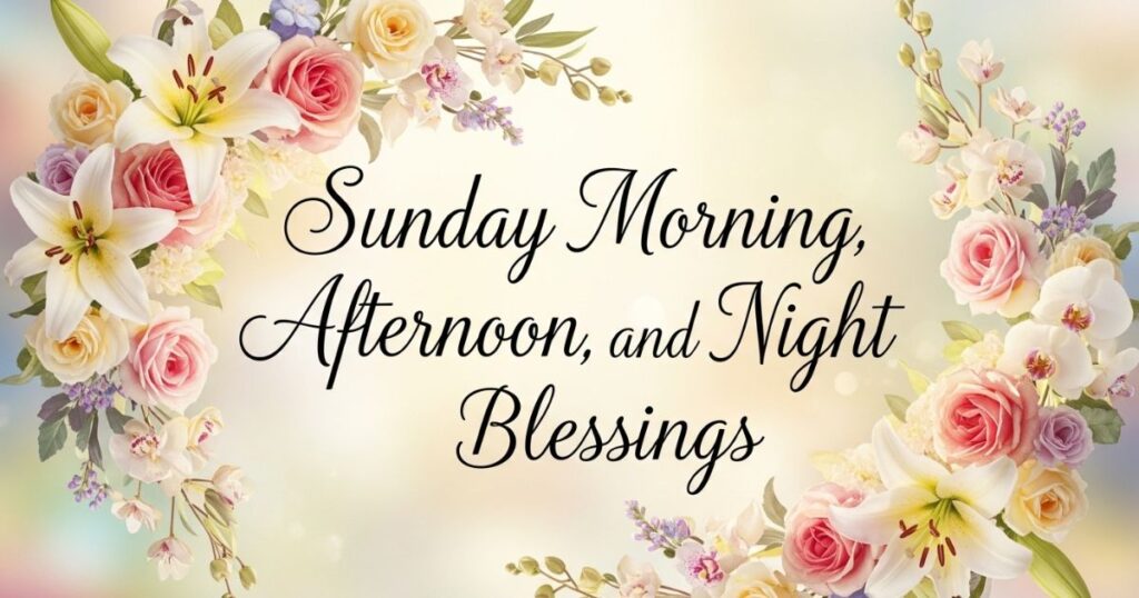 Sunday Morning, Afternoon, and Night Blessings