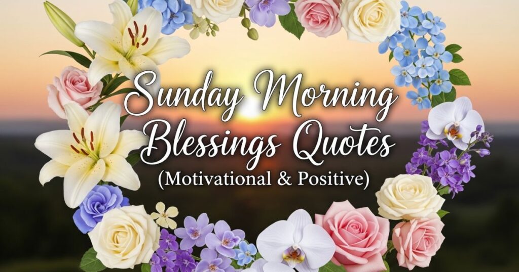 Sunday Morning Blessings Quotes (Motivational & Positive)