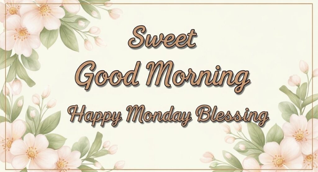 Sweet Good Morning Happy Monday Blessings