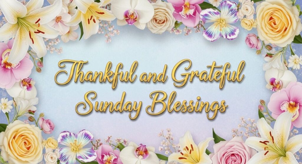 Thankful and Grateful Sunday Blessings