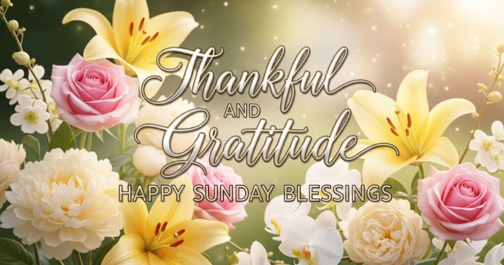 Thankful and Gratitude Happy Sunday Blessings