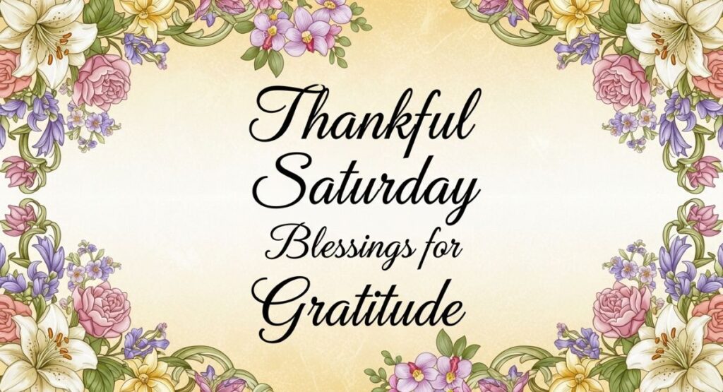 Thankful Saturday Blessings for Gratitude