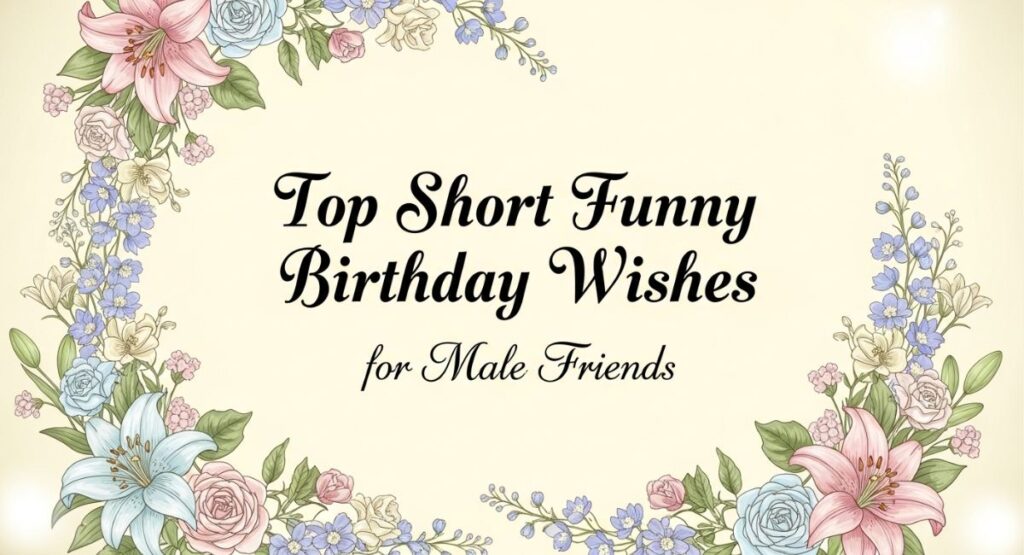 Top Short Funny Birthday Wishes for Male Friends