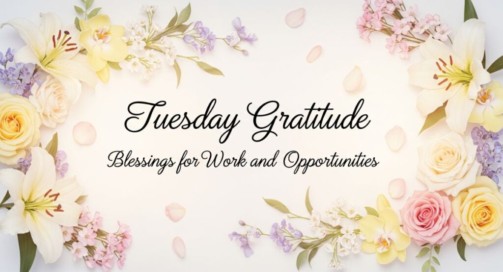 Tuesday Gratitude Blessings for Work and Opportunities
