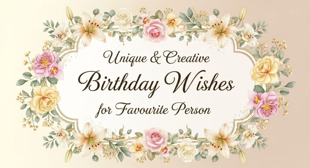 Unique & Creative Birthday Wishes for Favourite Person