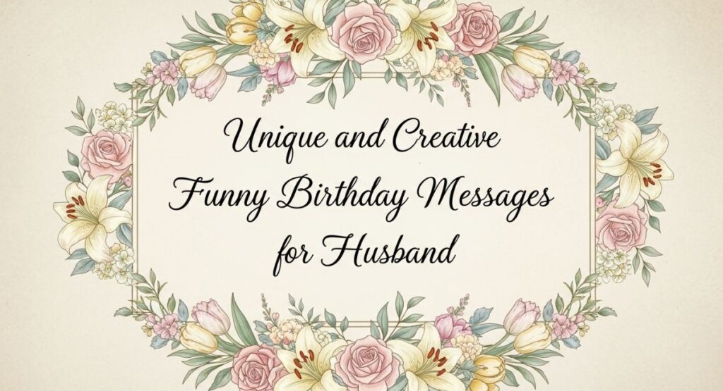 Unique and Creative Funny Birthday Messages for Husband