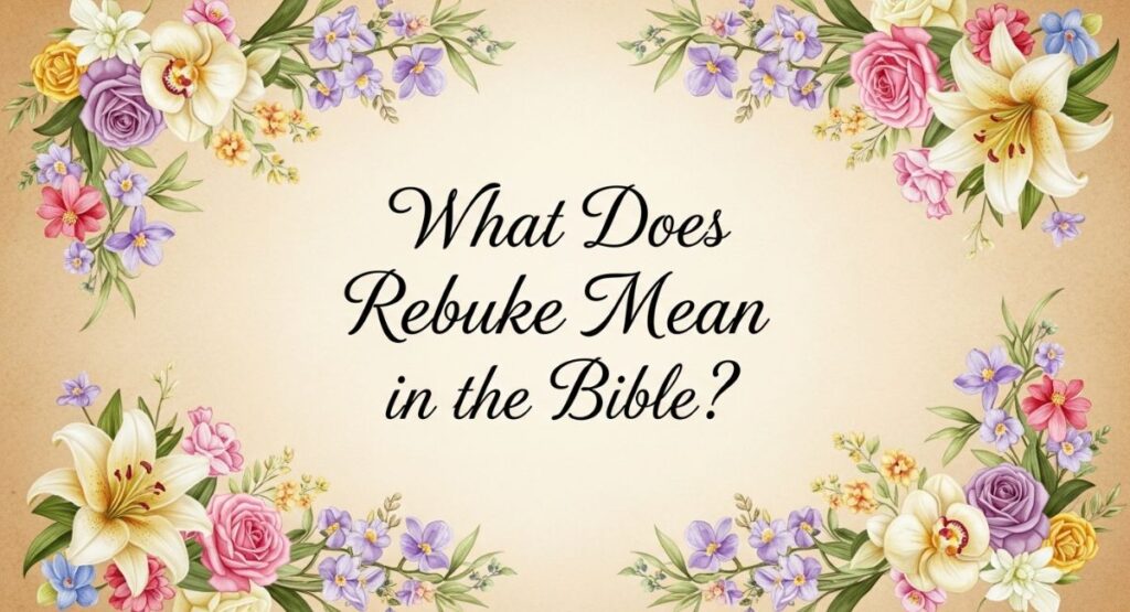 What Does Rebuke Mean in the Bible?