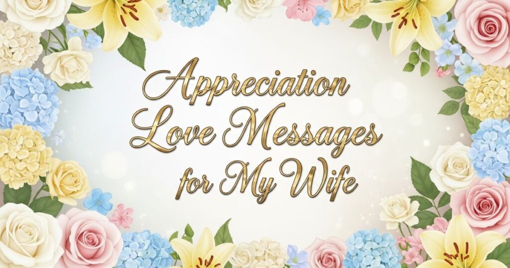 Appreciation Love Messages for My Wife