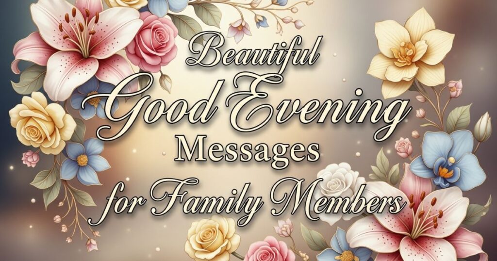 Beautiful Good Evening Messages for Family Members