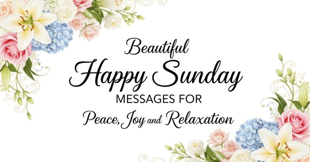 Beautiful Happy Sunday Messages for Peace, Joy, and Relaxation
