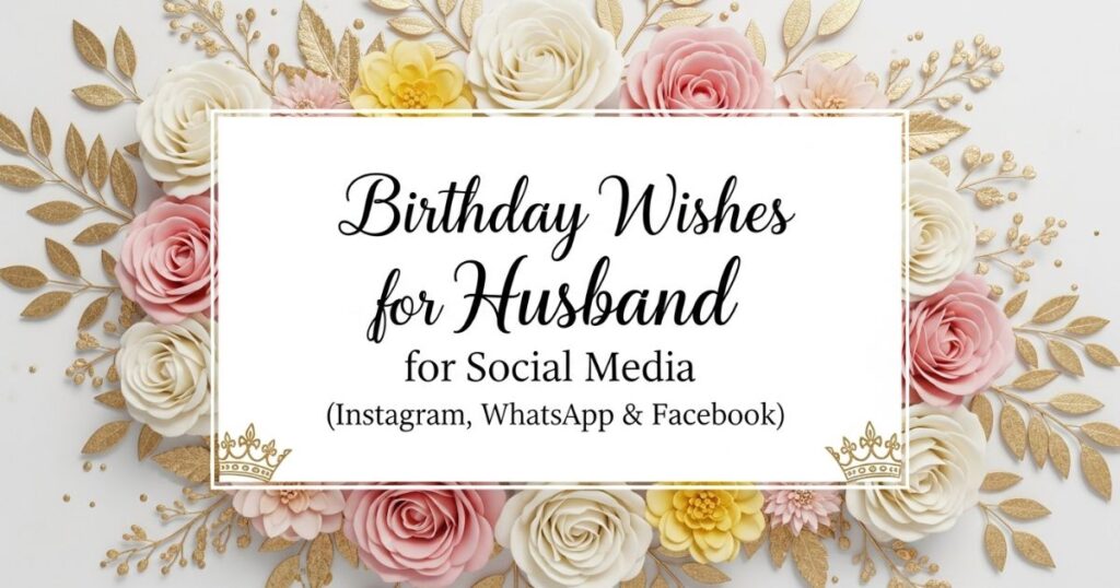 Birthday Wishes for Husband for Social Media (Instagram, WhatsApp & Facebook)