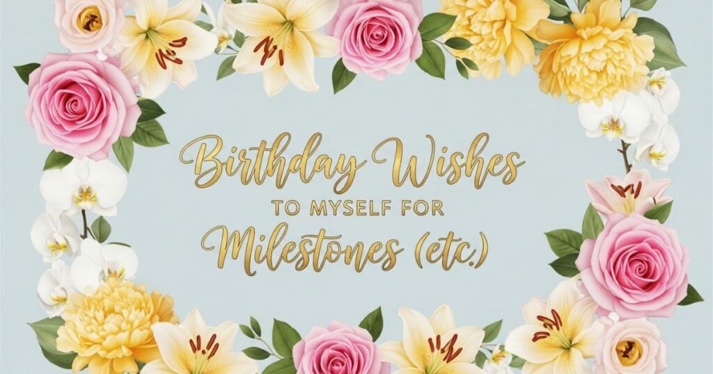 Birthday Wishes to Myself for Milestones (18th, 21st, 30th, etc.)