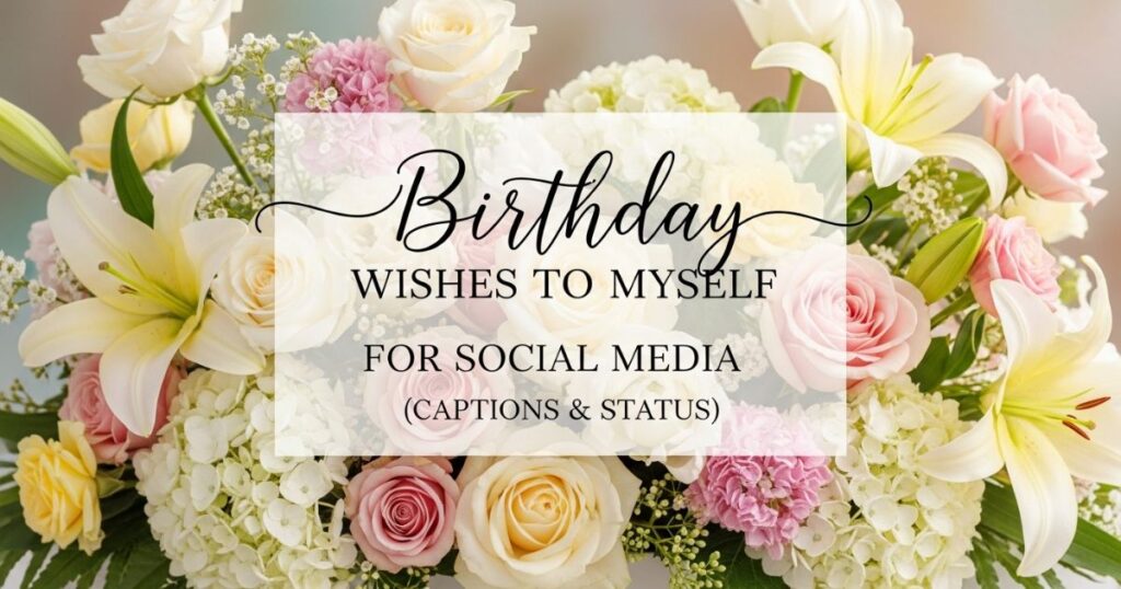 Birthday Wishes to Myself for Social Media (Captions & Status)
