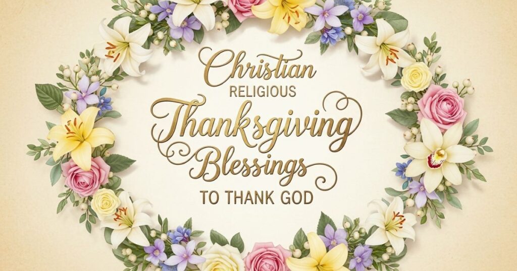Christian Religious Thanksgiving Blessings to Thank God