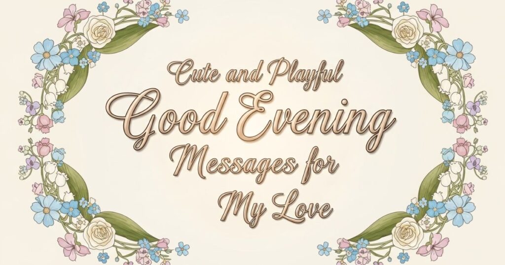 Cute and Playful Good Evening Messages for My Love
