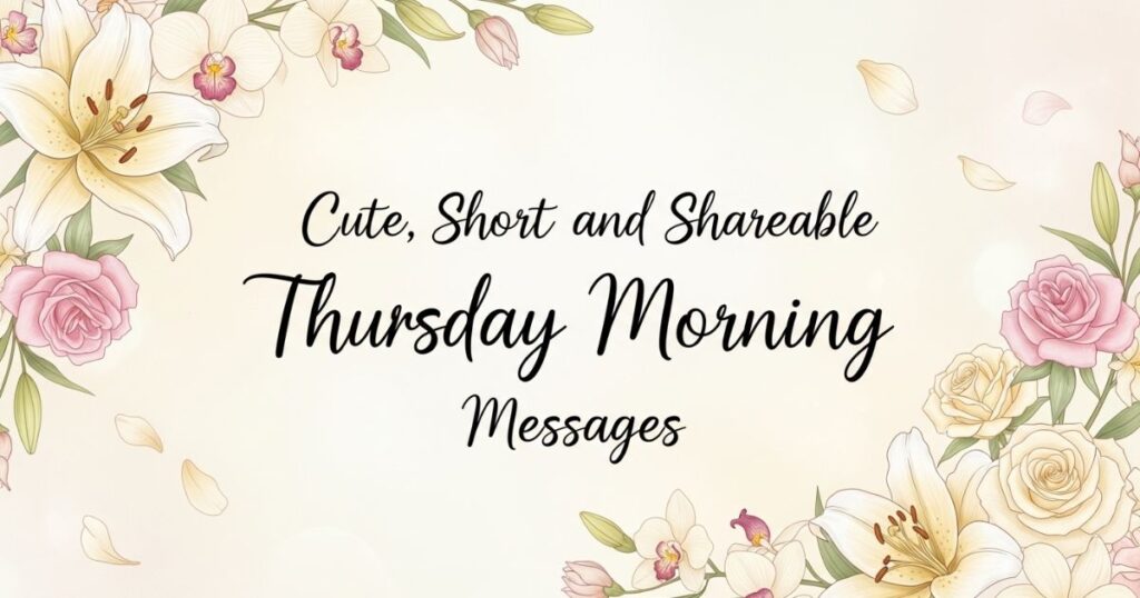 Cute, Short, and Shareable Thursday Morning Messages