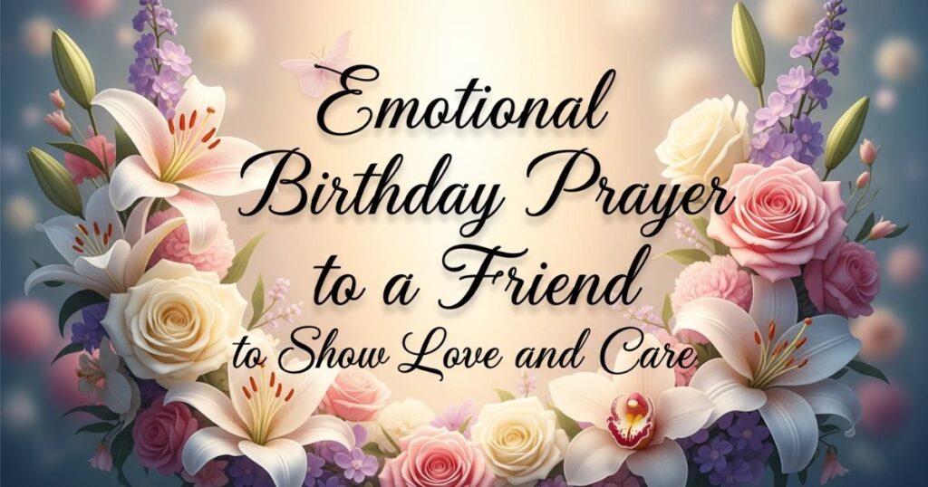 Emotional Birthday Prayer to a Friend to Show Love and Care