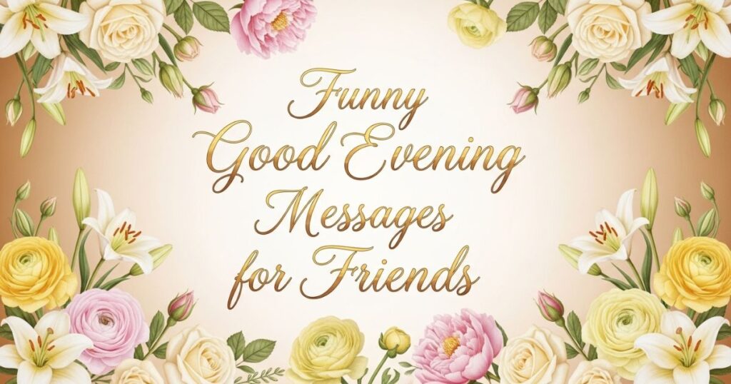 Funny Good Evening Messages for Friends