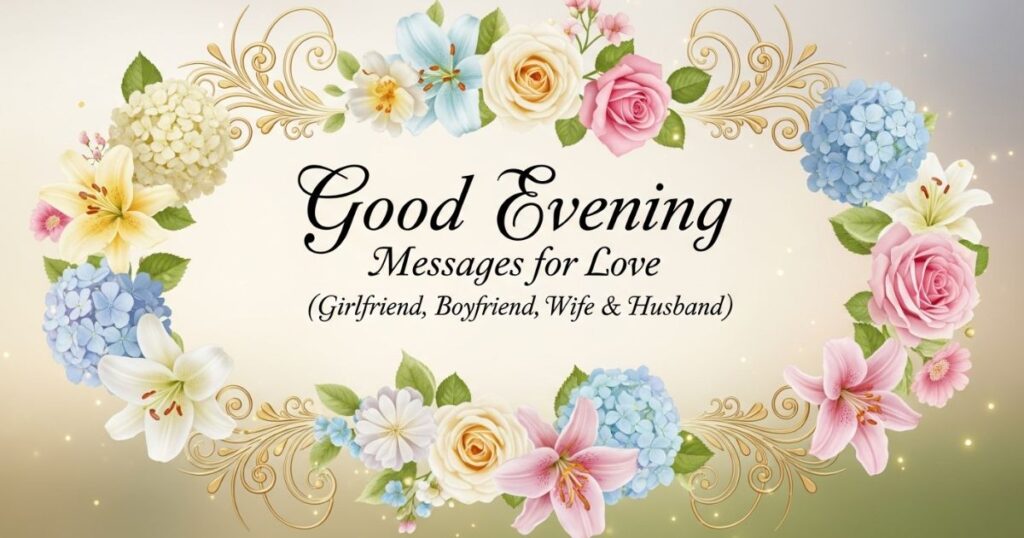Good Evening Messages for Love (Girlfriend, Boyfriend, Wife & Husband)