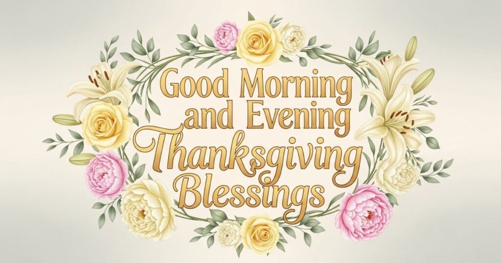 Good Morning and Evening Thanksgiving Blessings