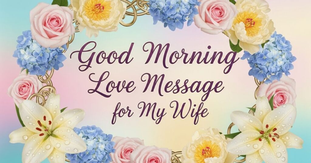 Good Morning Love Message for My Wife