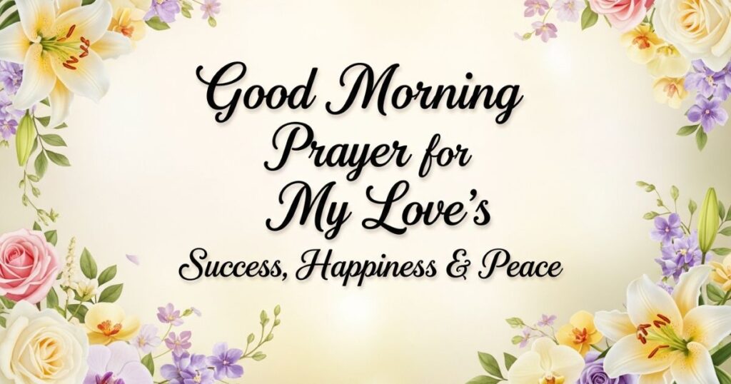 Good Morning Prayer for My Love’s Success, Happiness & Peace