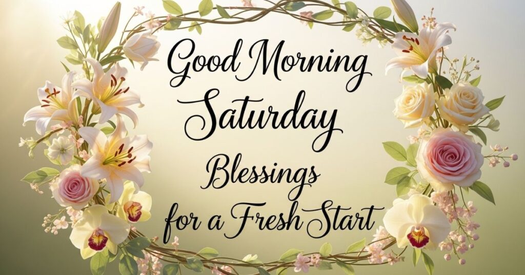 Good Morning Saturday Blessings for a Fresh Start
