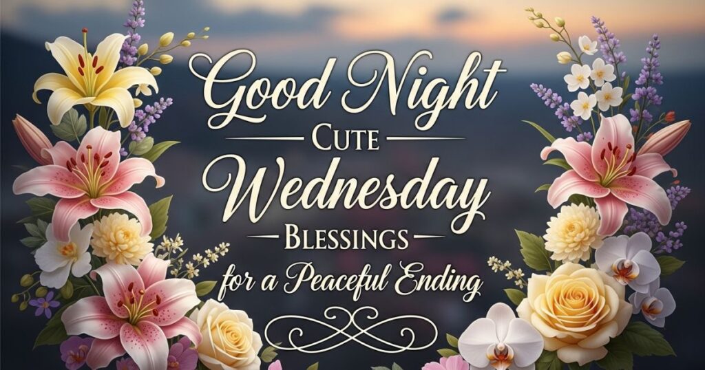 Good Night Cute Wednesday Blessings for a Peaceful Ending