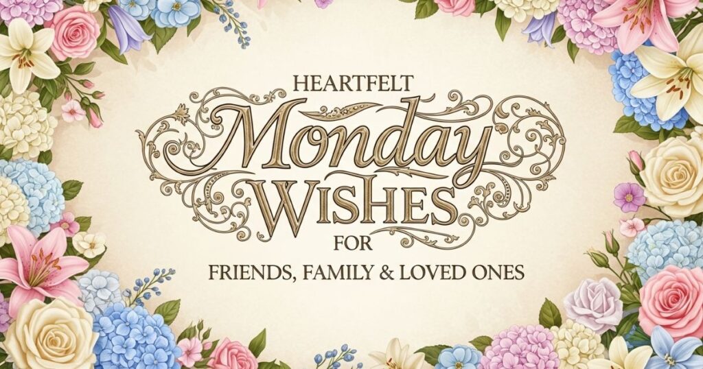 Heartfelt Monday Wishes for Friends, Family & Loved Ones