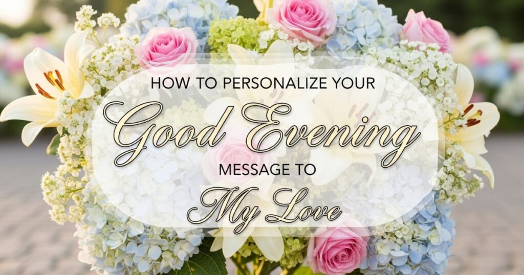 How to Personalize Your Good Evening Message to My Love