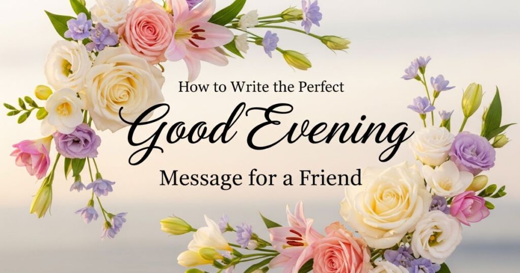 How to Write the Perfect Good Evening Message for a Friend