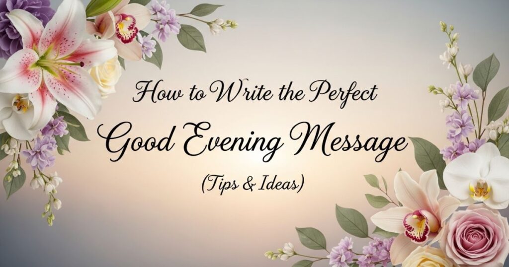 How to Write the Perfect Good Evening Message (Tips & Ideas)
