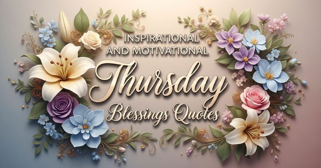 Inspirational and Motivational Thursday Blessings Quotes