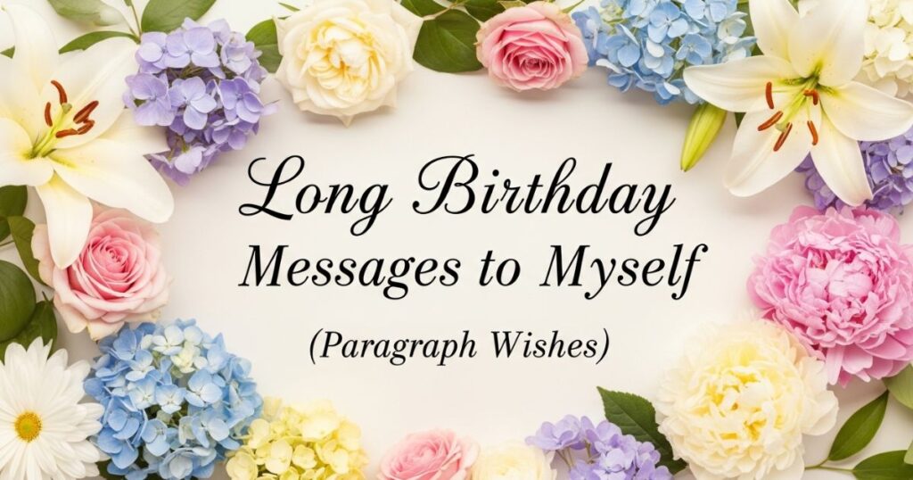 Long Birthday Messages to Myself (Paragraph Wishes)