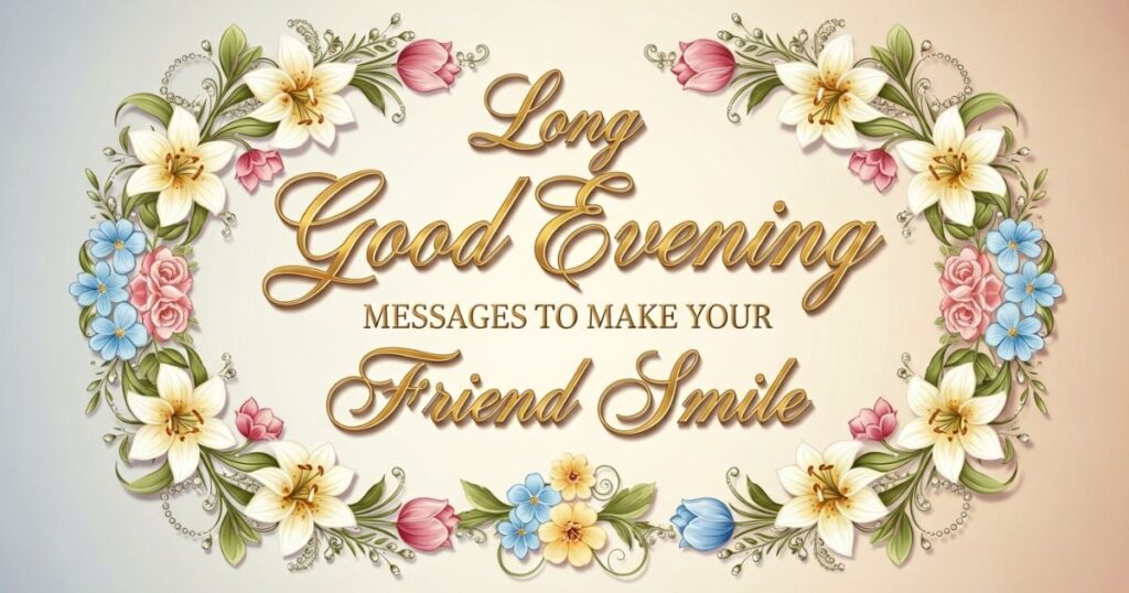 Long Good Evening Messages to Make Your Friend Smile