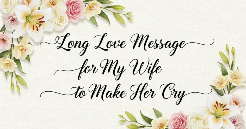 Long Love Message for My Wife to Make Her Cry