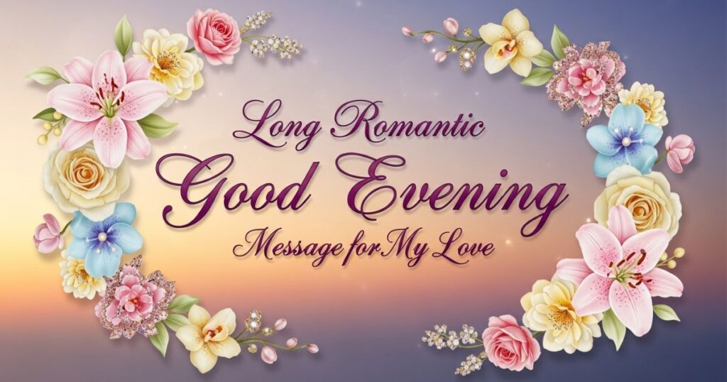 Long Romantic Good Evening Message for My Love