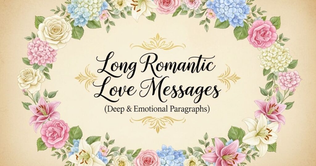 Long Romantic Love Messages (Deep & Emotional Paragraphs)