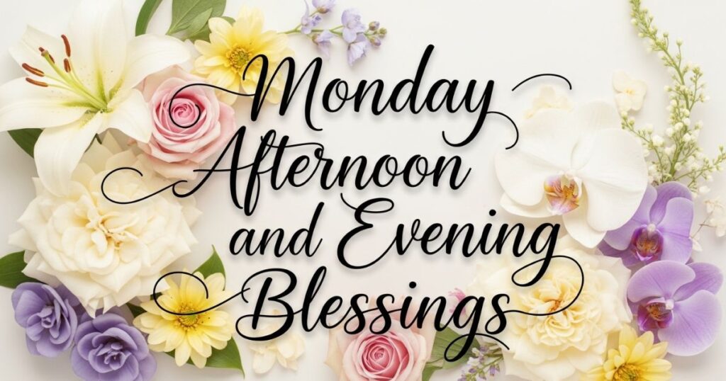 Monday Afternoon and Evening Blessings