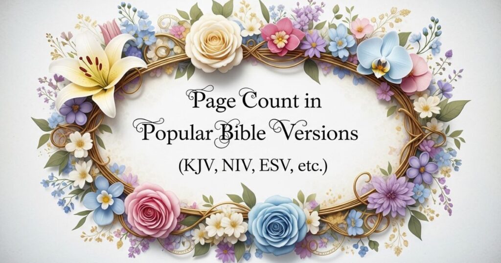 Page Count in Popular Bible Versions (KJV, NIV, ESV, etc.)