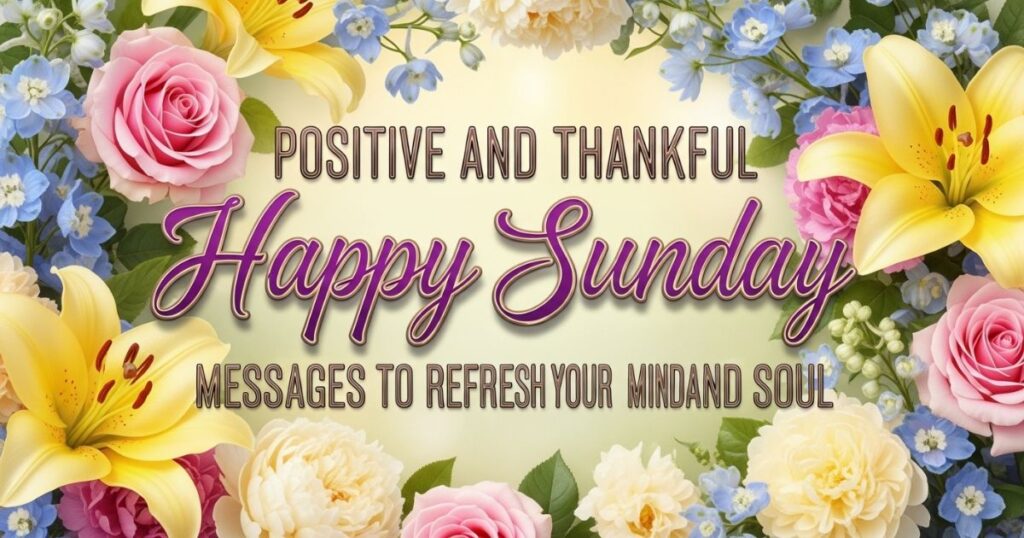 Positive and Thankful Happy Sunday Messages to Refresh Your Mind and Soul