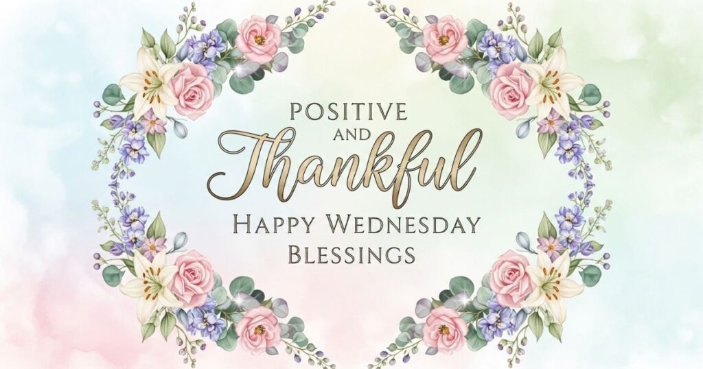 Positive and Thankful Happy Wednesday Blessings