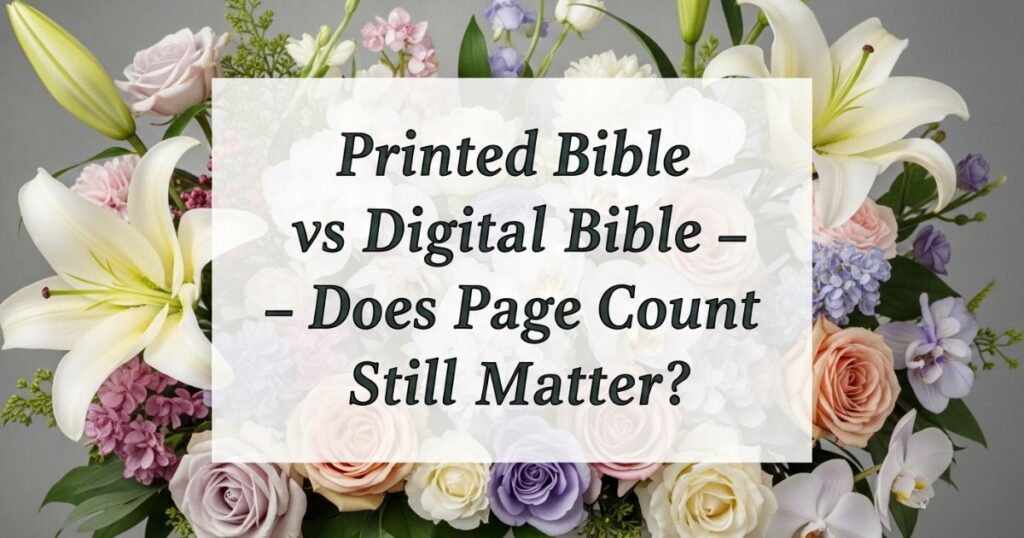 Printed Bible vs Digital Bible – Does Page Count Still Matter?