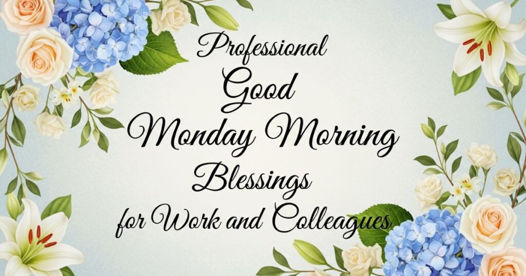 Professional Good Monday Morning Blessings for Work and Colleagues