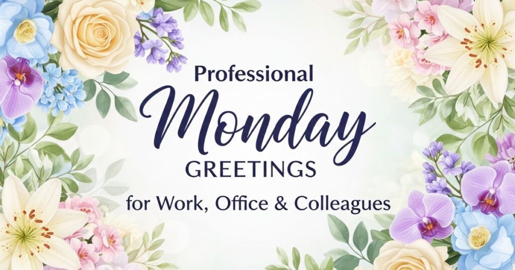 Professional Monday Greetings for Work, Office & Colleagues