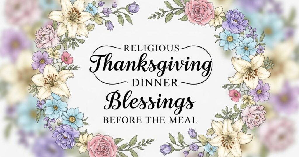 Religious Thanksgiving Dinner Blessings Before the Meal
