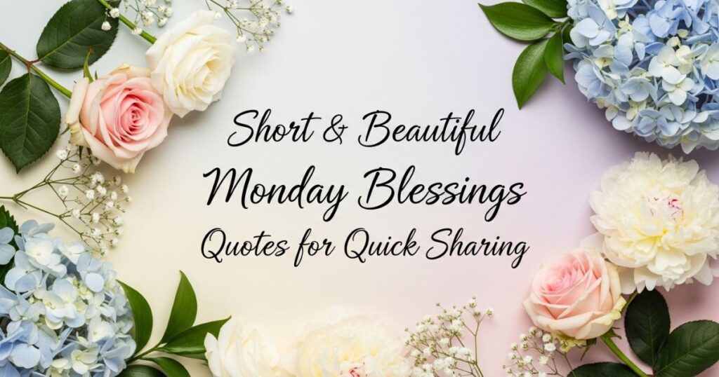Short & Beautiful Monday Blessings Quotes for Quick Sharing