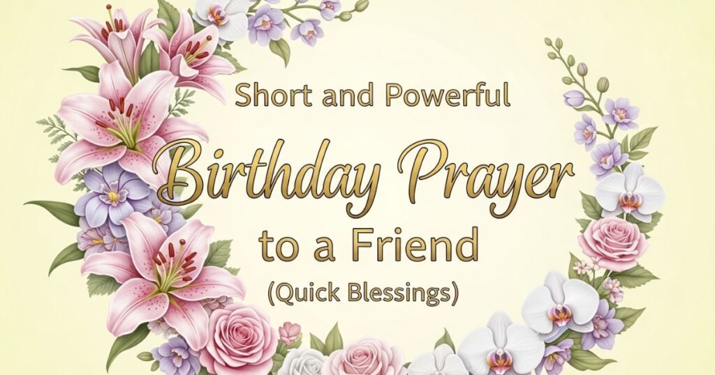 Short and Powerful Birthday Prayer to a Friend (Quick Blessings)