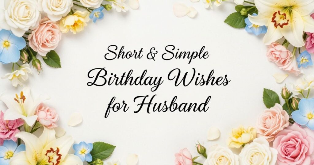 Short & Simple Birthday Wishes for Husband
